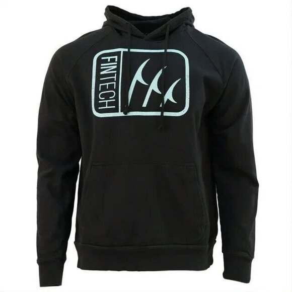 Fintech Other - Fintech Box Logo Point Breeze Fleece Pullover Hoodie - Medium - Anthracite, NWT